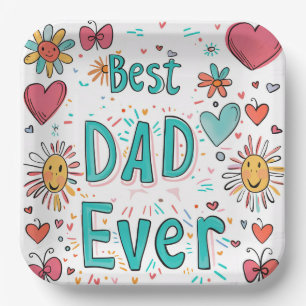 Customisable 9" Square Paper Plate for Events