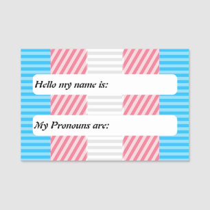 Customisable Abstract Transgender Pride Flag  Name Tag
