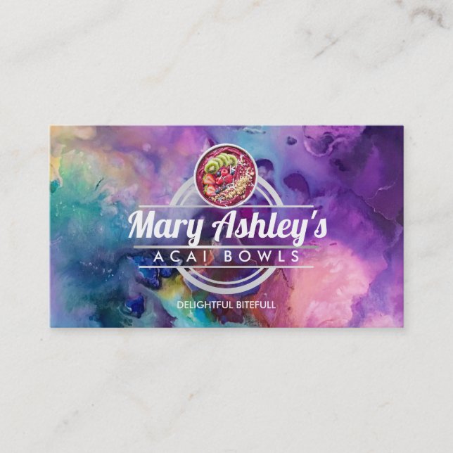 Customisable Acai Bowls business cards (Front)