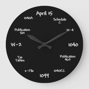 Customisable Accountant Clock - Tax Time Clock