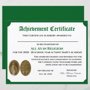 Customisable Achievement Certificate