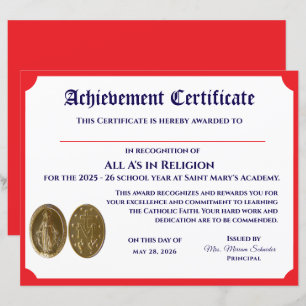 Customisable Achievement Certificate