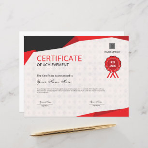 Customisable Achievement Certificate Template