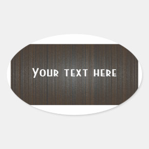Customisable add text wood bg oval sticker