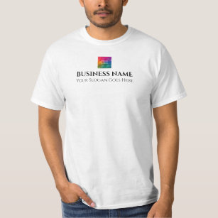 Customisable Add Upload Company Logo Mens Value T-Shirt