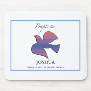 Customisable, Adult Baptism Dove Mouse Pad