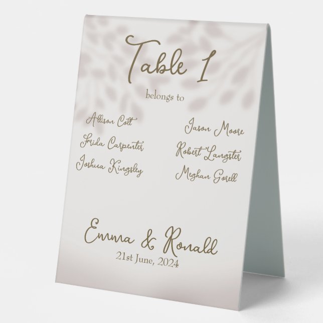 Customisable Aesthetic Table Top Sign (Two in One) (Front)
