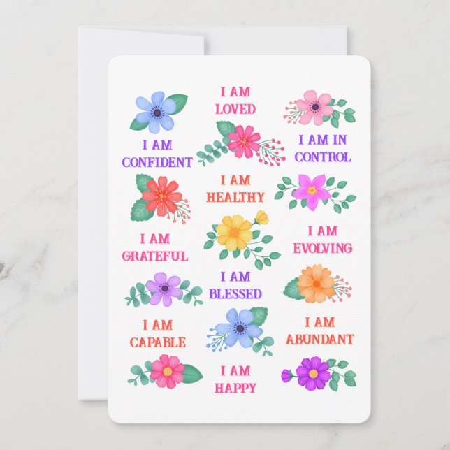 Customisable Affirmation Inspirational Motivation (Front)