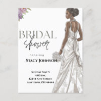 Customisable African-American Bride Bridal Shower