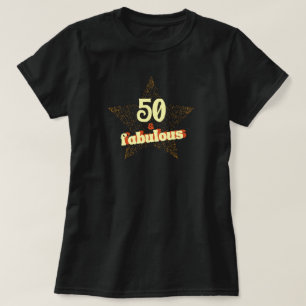 Customisable Age Fabulous Star Birthday T-Shirt