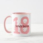 Customisable Age Sixteen 18th birthday Coffee Mug<br><div class="desc">Customise to any age with one click. Displayed in 18th birthday. You can make it 19, 20th or any other age.Funny mug novelty mudg design. Designed mug designed forany age with funny quotes for one of a kind birthday mug. Customise it for some one turning 40 with smart quip or...</div>