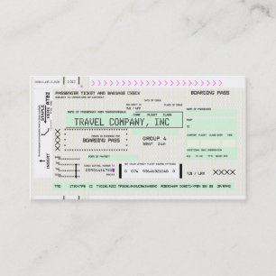 Customisable Airline Boarding Pass Business Card