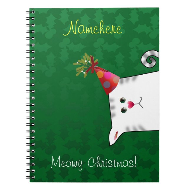 Customisable: Alfie Christmas holly Notebook (Front)