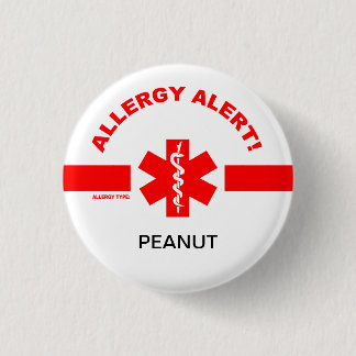 Customisable Allergy Alert Pin