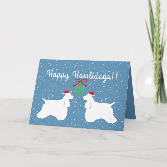 Customisable American Cocker Spaniel Holiday Card (Front)
