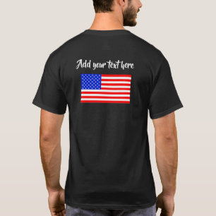 Customisable American flag dark shirt