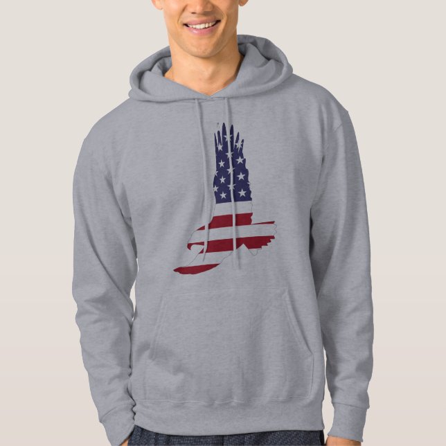 Customisable American Flag Eagle Hoodie (Front)