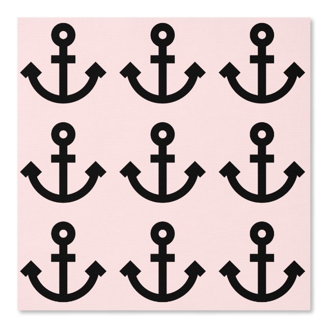Customisable Anchor Pattern Misty Rose Background Wallpaper (Front)