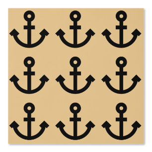 Customisable Anchor Pattern over Gold Background Wallpaper