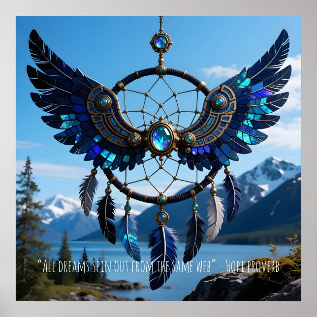 Customisable and Dowloadable Dreamcatcher Wings Poster (Front)