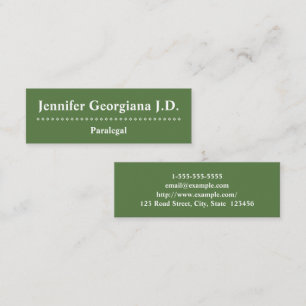 Customisable and Minimal Paralegal Business Card