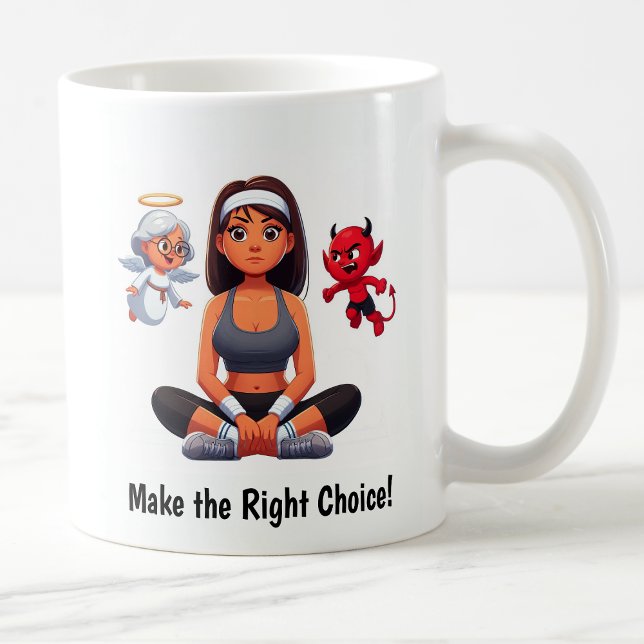 Customisable Angel vs. Devil Fitness Mug (Creator Uploaded)