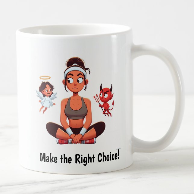 Customisable Angel vs. Devil Fitness Mug (Creator Uploaded)