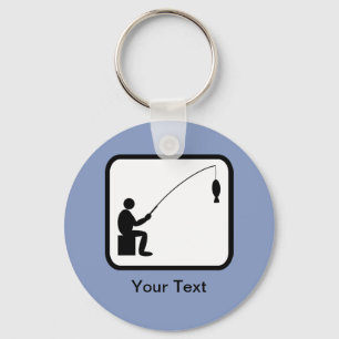 Customisable Angler Logo Key Ring