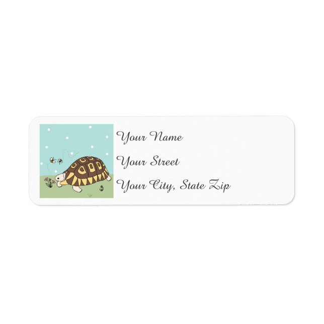 Customisable Angulate Tortoise Labels (Front)