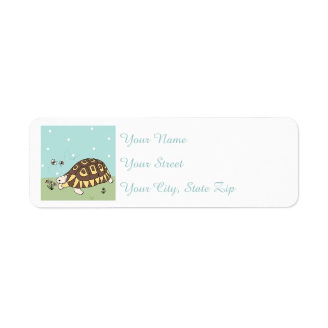 Customisable Angulate Tortoise Labels (Front)