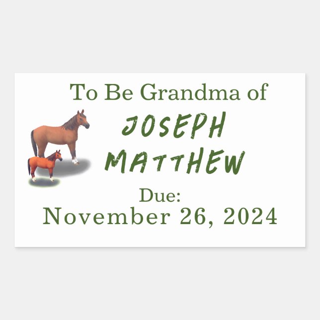 Customisable Animal Themed Relation Rectangular Sticker (Front)