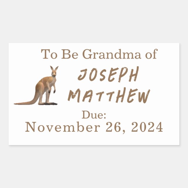 Customisable Animal Themed Relation Rectangular Sticker (Front)