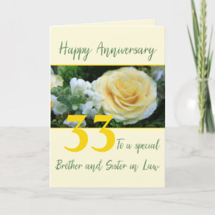 Customisable Anniversary Brother & Sister in Law Card