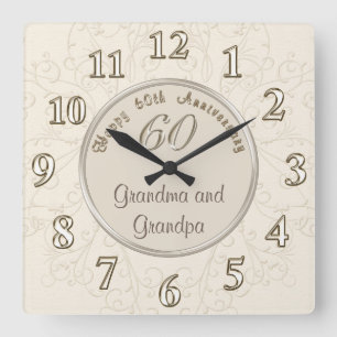 Customisable Anniversary Clock for Grandparents