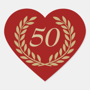 Customisable Anniversary Heart Sticker