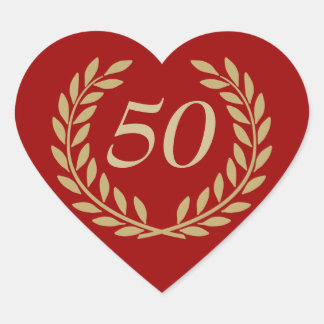 Customisable Anniversary Heart Sticker