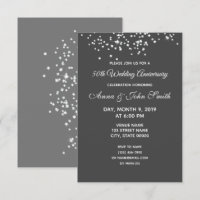 Customisable anniversary invitation rhinestones