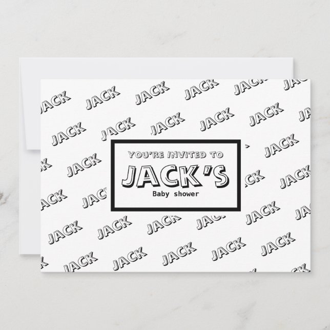 Customisable announcement baby shower (Front)