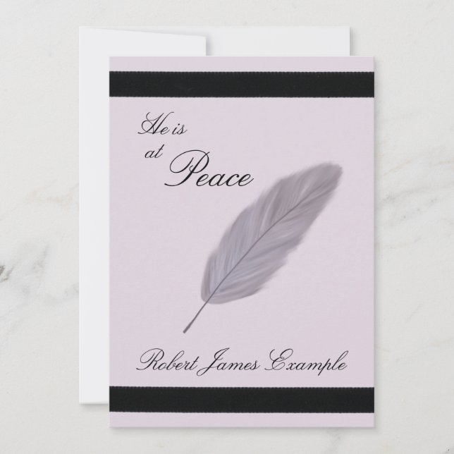 Customisable Announcement of Death (Feather) (Front)