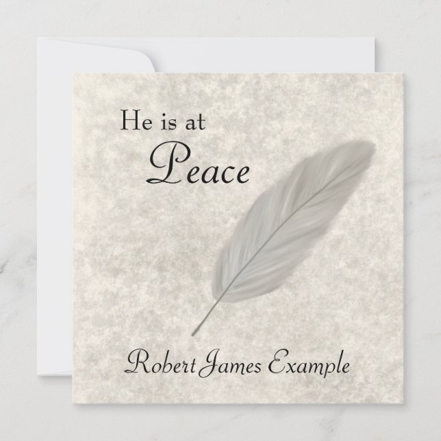 Customisable Announcement of Death / Passing (Front)