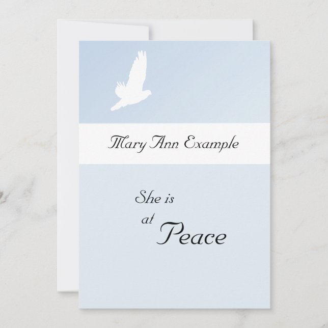 Customisable Announcement of Death / Passing (Front)