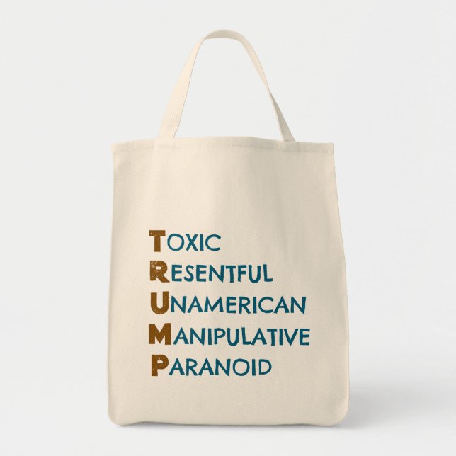 Customisable Anti-Trump Acronym Tote Bag (Front)