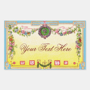 Customisable Antique French Perfume Rectangular Sticker