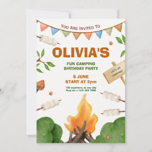 Customisable any age Outdoor Birthday Invitation