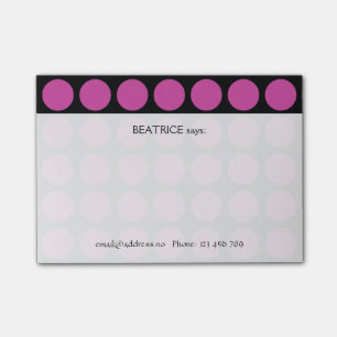 Customisable any Colour Polka Dots Pattern on Post-it Notes