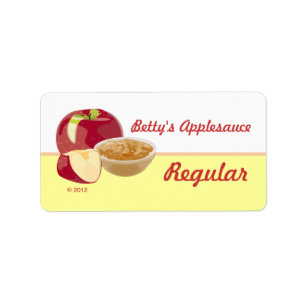 Customisable Applesauce Lables Label