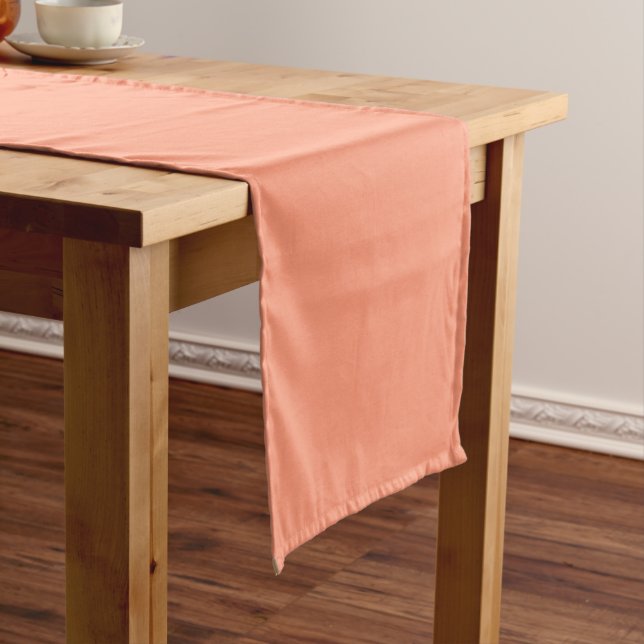 Customisable Apricot Solid Colour Blank Template Medium Table Runner (In Situ)