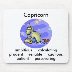Customisable Aquarius traits Cute Cartoon Zodiac Mouse Pad