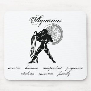 Customisable Aquarius traits Greek-style Zodiac Mouse Pad