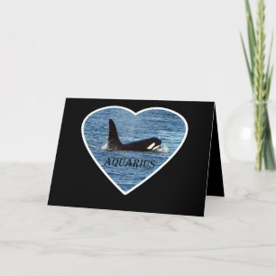 Customisable Aquarius West Coast Orca Killer Whale Card